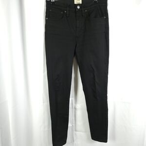 J Crew Womens 27 Black 9" High Rise Skinny Toothpick Jeans Cotton Blend